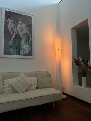 Ein Sitzbereich in der Unterkunft Design-Ferienhaus mit Garten, Kino & 5 Schlafzimmern