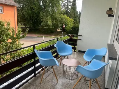 Ein Balkon oder eine Terrasse in der Unterkunft Charmante Ferienwohnung in Bad Wimpfen