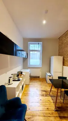 Küche/Küchenzeile in der Unterkunft 3-Zimmer Wohnung