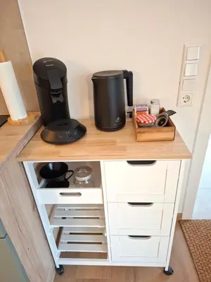 Küche/Küchenzeile in der Unterkunft Ferienwohnung Luise unterhalb der Burg Lindenfels
