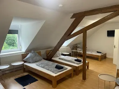 Ein Sitzbereich in der Unterkunft Haus Giebelwald