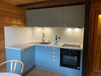 Küche/Küchenzeile in der Unterkunft Ruhige Hütte mit toller Aussicht
