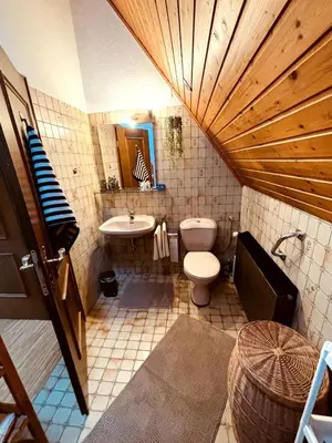 Ein Badezimmer in der Unterkunft Ferienwohnung zum Woibauer
