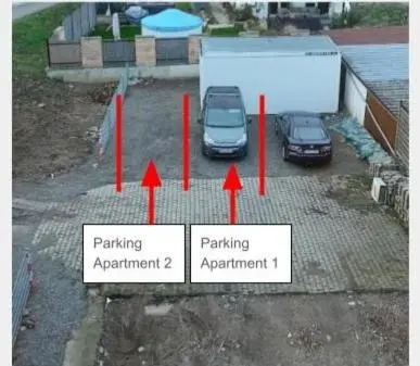 Grundriss der Unterkunft Bruchsal Business Apartment - Schreibtisch - Smart-TV