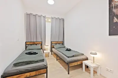 Ein Bett oder Betten in einem Zimmer der Unterkunft PF04 Großzügiges City Apartment für Monteure - LS Crew Comfort DIE Adresse für Monteure