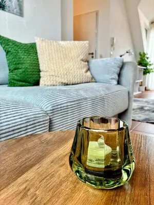 Ein Sitzbereich in der Unterkunft Ferienwohnung Spessartzeit - ruhig & naturnah im Spessart