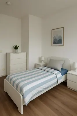 Ein Bett oder Betten in einem Zimmer der Unterkunft Monteur- und Ferienwohnung Viernheim