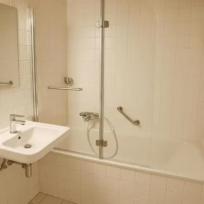Ein Badezimmer in der Unterkunft Monteur- und Ferienwohnung Bensheim