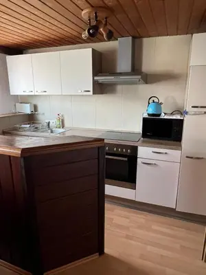 Küche/Küchenzeile in der Unterkunft Ferienwohnung Monteurwohnung Heinrich