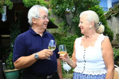 Gäste, die in der Unterkunft Pension Weinberg mit Landhaus Nizza übernachten