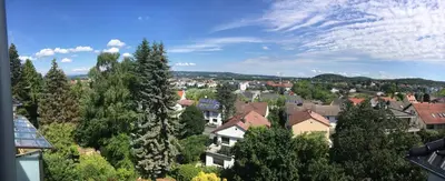 Ein allgemeiner Bergblick oder ein Berglick von der Ferienwohnung aus