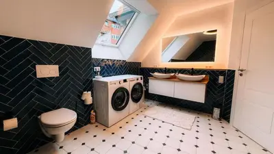 Ein Badezimmer in der Unterkunft Water 7 Cozy Apartment im Herzen von Durlach