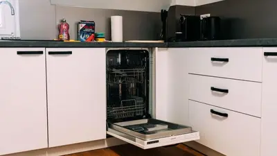 Küche/Küchenzeile in der Unterkunft Water 7 Cozy Apartment im Herzen von Durlach
