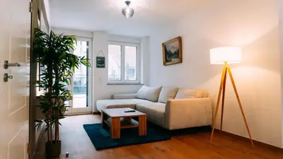 Ein Sitzbereich in der Unterkunft Water 7 Cozy Apartment im Herzen von Durlach
