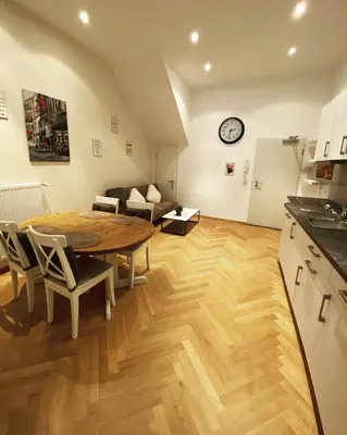 Küche/Küchenzeile in der Unterkunft Ferienwohnung Kotterer - Innenstadt Speyer