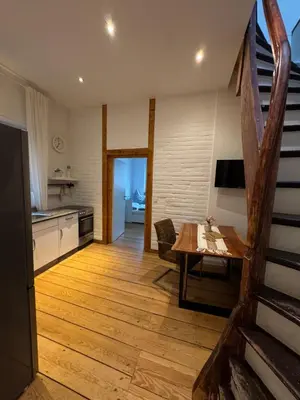 Küche/Küchenzeile in der Unterkunft Altbauwohnung mit Dachterrasse in der Innenstadt Speyer
