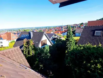 Ein allgemeiner Blick auf Weinheim oder ein Stadtblick von der Ferienwohnung aus