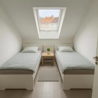 Ein Bett oder Betten in einem Zimmer der Unterkunft Monteur- und Ferienwohnung Maxdorf