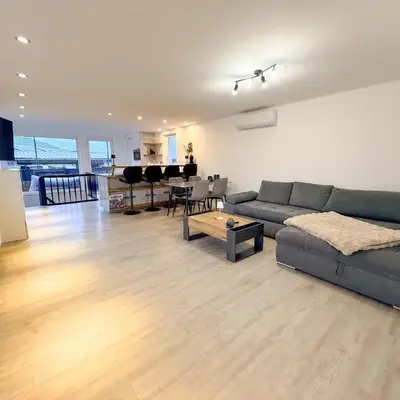 Modernes Haus direkt am Rhein