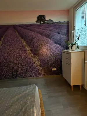 Ein Bett oder Betten in einem Zimmer der Unterkunft Neue Erdgeschosswohnung in Zentrum von Rockenhausen