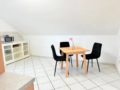 Küche/Küchenzeile in der Unterkunft Ferienwohnung DG Barbara Stauder