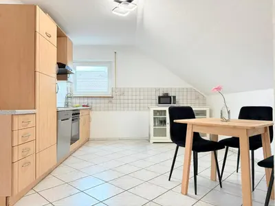 Küche/Küchenzeile in der Unterkunft Ferienwohnung DG Barbara Stauder