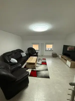 Ein Sitzbereich in der Unterkunft KRAICHGAU # Ein Haus mit 3 Schlafzimmer und Terrasse