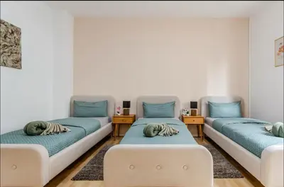 Ein Bett oder Betten in einem Zimmer der Unterkunft Worms City Apartment