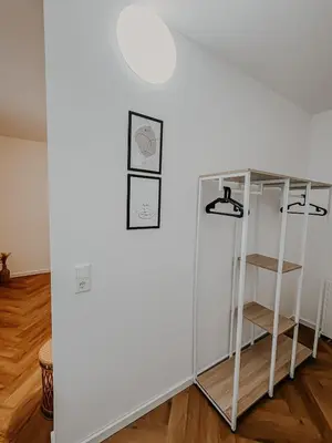 Ein Bett oder Betten in einem Zimmer der Unterkunft stylisches Apartment 6 in Viernheim