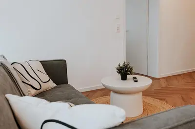 Ein Sitzbereich in der Unterkunft stylisches Apartment 6 in Viernheim