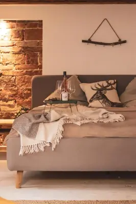 Ein Bett oder Betten in einem Zimmer der Unterkunft Klinkerstube