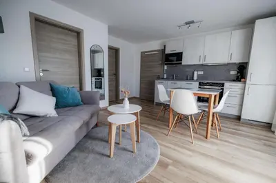Küche/Küchenzeile in der Unterkunft Stylishes Premium Apartment