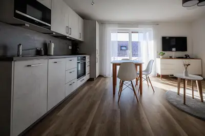 Küche/Küchenzeile in der Unterkunft Stylishes Premium Apartment