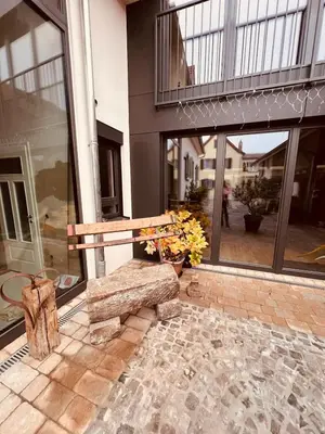 Ein Balkon oder eine Terrasse in der Unterkunft VagabundNEST Altstadt Freinsheim