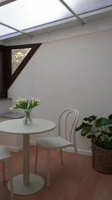 Ein Sitzbereich in der Unterkunft Comfort Apartment Altstadt Wintergarten Klimaanlage