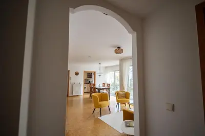 Ein Sitzbereich in der Unterkunft Am Feigenbaum