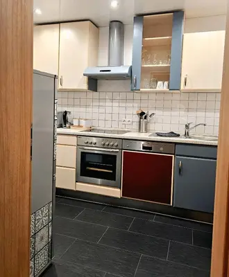 Küche/Küchenzeile in der Unterkunft Ferienwohnung Leon