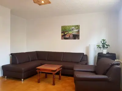 Ein Sitzbereich in der Unterkunft Ferienhaus Senta