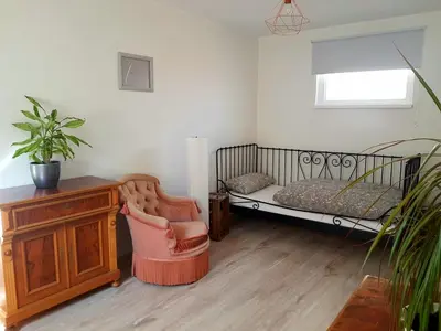 Ein Bett oder Betten in einem Zimmer der Unterkunft Ferienhaus Senta