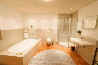 Ein Badezimmer in der Unterkunft Gemütliches Wohnen in St Leon Rot