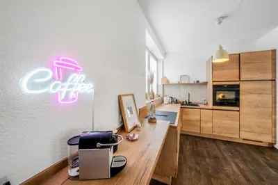 Küche/Küchenzeile in der Unterkunft Stay COZY - DAS LOFT - Kingsize, Parkplatz, 1a Lage