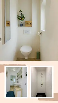 Ein Badezimmer in der Unterkunft Modernes Apartment nahe Ludwigsburg & Stuttgart Parkplatz Optimale Lage