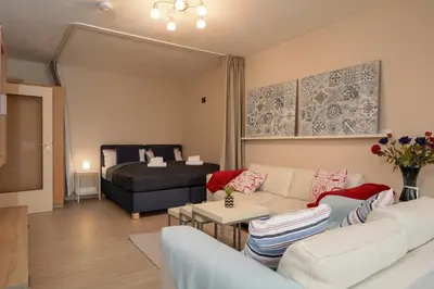 Ein Sitzbereich in der Unterkunft Gemütliche 2-Zi-Whg mit Balkon im Süden von HD