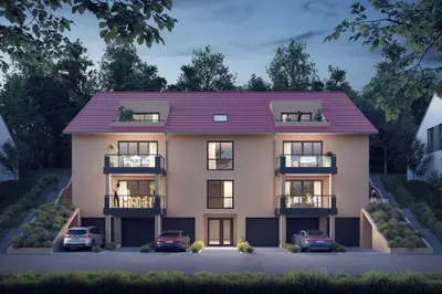 Das Gebäude in dem sich die Ferienwohnung befindet