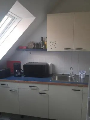 Küche/Küchenzeile in der Unterkunft Ueber den Dächern von Alzey