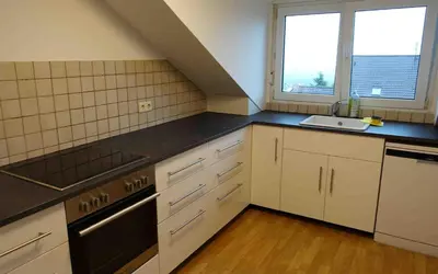 Küche/Küchenzeile in der Unterkunft Ferienwohnung 