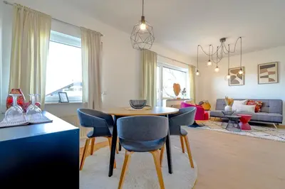 Ein Sitzbereich in der Unterkunft ERB03 Apartment Wohlgefühl