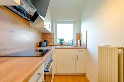 Küche/Küchenzeile in der Unterkunft ERB03 Apartment Wohlgefühl