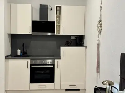 Küche/Küchenzeile in der Unterkunft NEU Goldstadt Urban Suite - City Apartament Schlössle Pforzheim