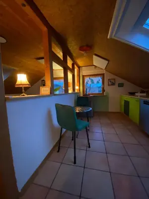 Küche/Küchenzeile in der Unterkunft Burgblick Stube - Apartment für bis zu 4 Personen - Haustiere willkommen - mit Einbauküche - Fahrradparkplatz etc
